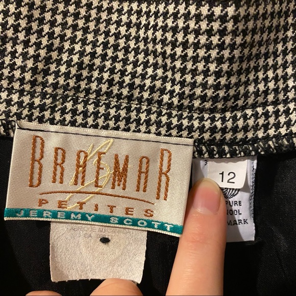 Vintage 100% Wool Houndstooth Trouser Pants - Picture 3 of 4